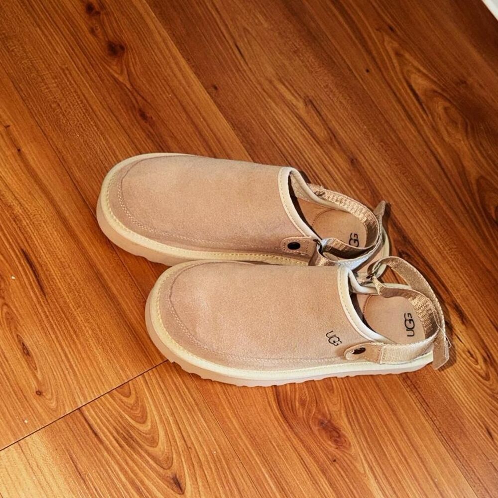 Ugg Women's Tan and Pink Clogs